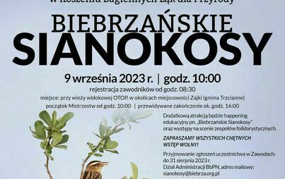 Zdjęcie do Zaproszenie na  Mistrzostwa Świata w Koszeniu Bagiennych Łąk dla Przyrody &bdquo;Biebrzańskie Sianokosy&rdquo; w dn. 09.09.2023 r.