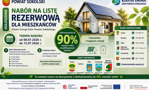 Zdjęcie do Ogłoszenie o naborze na listę rezerwową klastra energii! 