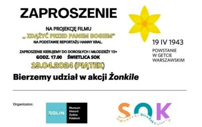 Zdjęcie do Zapraszamy na projekcję filmu ,,Zdążyć Przed Panem Bogiem&quot; w dn. 19.04.2024 r.